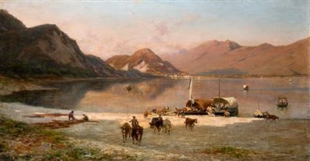 "Lago Maggiore, veduta di Feriolo da Baveno"