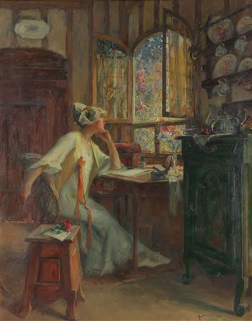A Breton Beauty Daydreaming