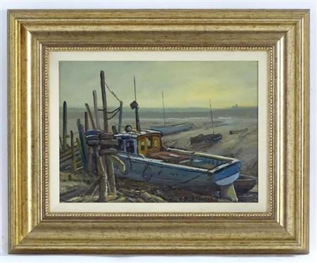 Beached boats on the Blackwater Estuary