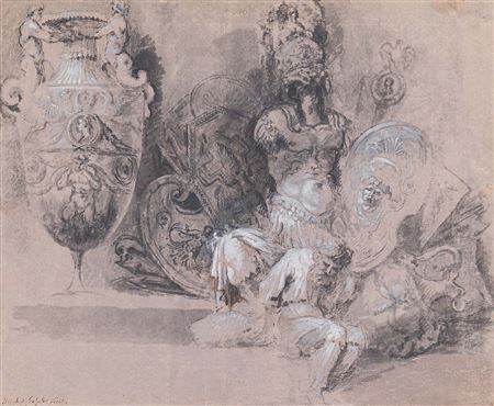 Trophée d'armes au vase, boucliers, armure et fi gure enchaînée by Guillaume Boichot - Auction record, sale price, and art valuation. Compare with similar artists and explore comparable artworks.