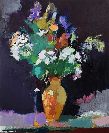 STILL LIFE, FLOWERS by Michael McGuinness - Auction record, sale price, and art valuation. Compare with similar artists and explore comparable artworks.
