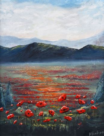 Poppy Fields by Hayley Huckson - Auction record, sale price, and art valuation. Compare with similar artists and explore comparable artworks.