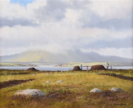 Bogland Near Roundstone, Connemara by Manson Blair - Auction record, sale price, and art valuation. Compare with similar artists and explore comparable artworks.
