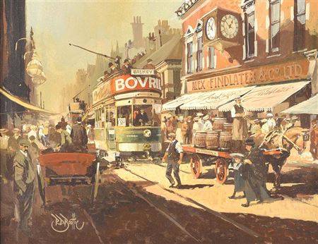 GEORGES STREET, KINGSTON, DUBLIN 1910 by Robert Beattie - Auction record, sale price, and art valuation. Compare with similar artists and explore comparable artworks.
