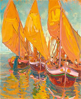Sailboats by Ferenc Bolcskey - Auction record, sale price, and art valuation. Compare with similar artists and explore comparable artworks.