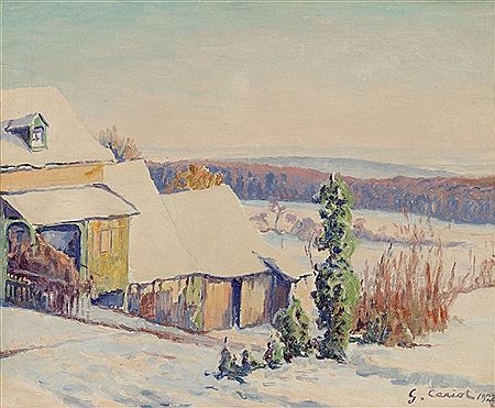 Haus in Winterlandschaft
