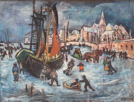 Vereister Hafen