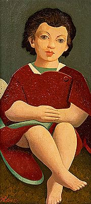 Mädchen in Rot by Karl Ruter - Auction record, sale price, and art valuation. Compare with similar artists and explore comparable artworks.