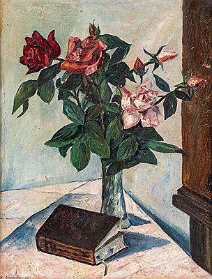 "Rosen mit Buch"