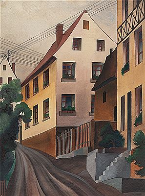 Houses on the street by Christian Arnold - Auction record, sale price, and art valuation. Compare with similar artists and explore comparable artworks.
