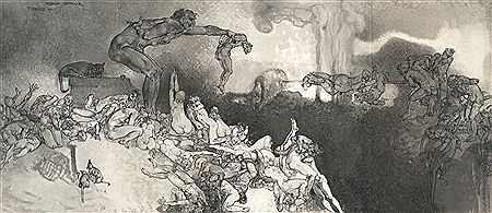 Hell (The Devil with a roasting fork)