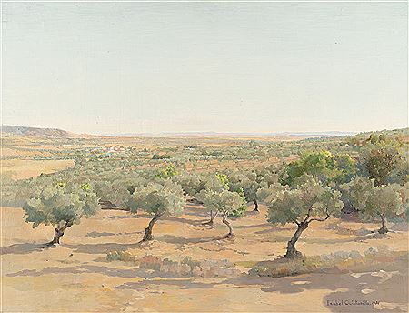 Panoramic landscape with trees