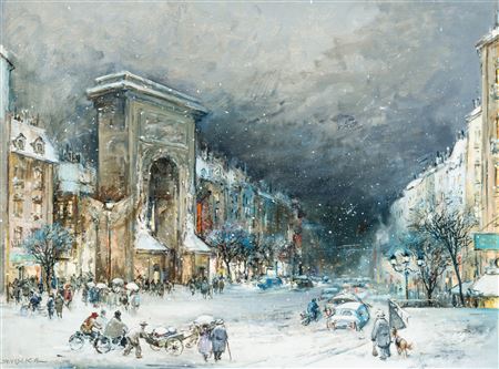Porte Saint-Denis in Snowfall