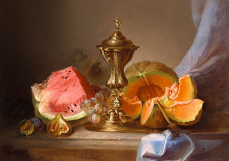 Still-Life with Fruits and Golden Cup (Autumn), 1865