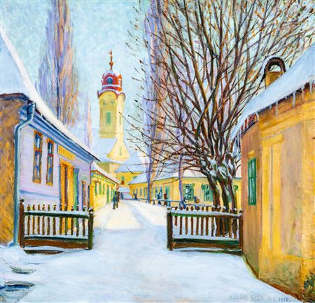 Winter Street in Baia Mare, 1912