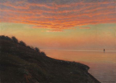 Abendstimmung an der dänischen Küste, 1920.