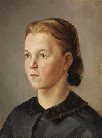Mädchenbildnis (Therese Heyden), 1863.