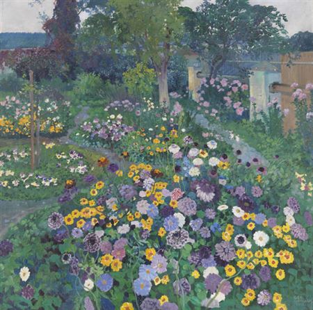 Sample artwork by Georg Gerlach (1874 - 1962), known for landscape and flower paintings - View similar artists and auction records