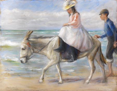 Kind, auf einem Esel reitend, 1901.