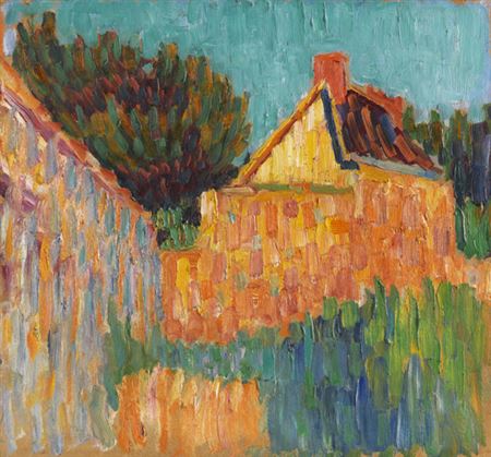 Kleines Haus vor Buschwerk (Französische Landschaft), 1906