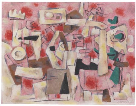 Heitere Bewegung auf Rosa, 1946