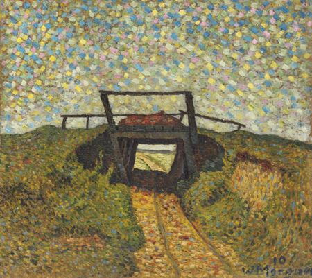 Landschaft mit kleiner Brücke bei Soest, 1910