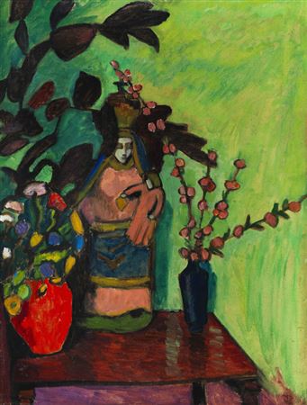Stillleben mit Madonna, 1911 by Gabriele Münter - Auction record, sale price, and art valuation. Compare with similar artists and explore comparable artworks.