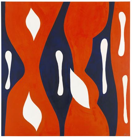 Doppelspindel-Rot, 1967 by Ernst Wilhelm Nay - Auction record, sale price, and art valuation. Compare with similar artists and explore comparable artworks.