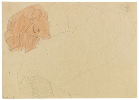 Schlafendes Mädchen (Melanie Schiele), 1908