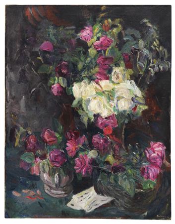 Still life with red roses , 1914
