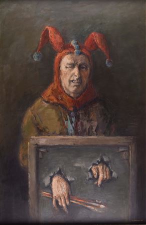 "Self Portrait with Jester's Cap"