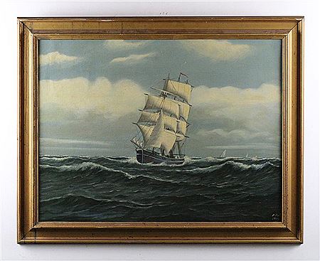 Clipper Ship Under Full Sail