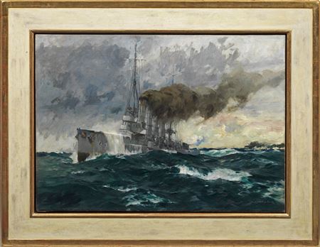 The cruiser "SMS Breslau" by Leonhard Sandrock - Auction record, sale price, and art valuation. Compare with similar artists and explore comparable artworks.