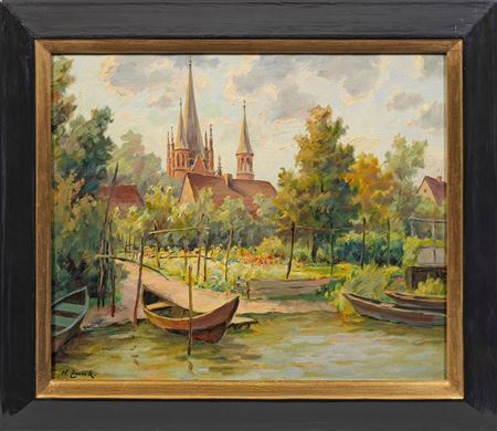 Sample artwork by Hans Zank (1889 - 1967), known for painting of landscape, marine views, city landmarks, drawing, collaborative art - View similar artists and auction records