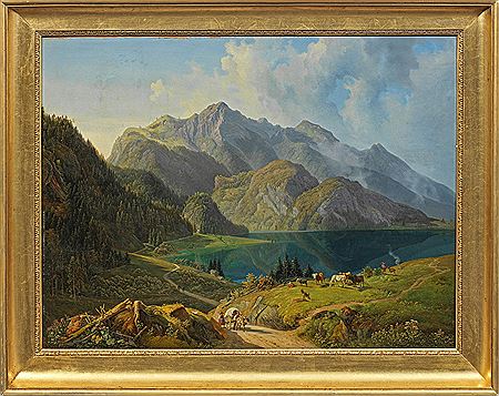Tyrolean mountain lake by Michael Lueger - Auction record, sale price, and art valuation. Compare with similar artists and explore comparable artworks.