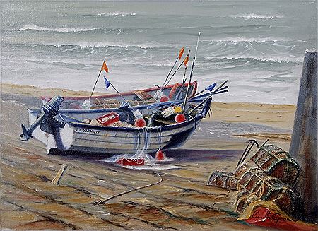 Two fishing boats at low tide by Kenneth Grant - Auction record, sale price, and art valuation. Compare with similar artists and explore comparable artworks.