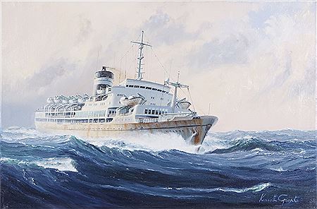 Portrait of the British steamship S.S. Uganda