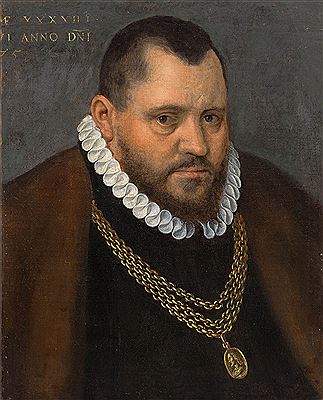 Portrait of a nobleman with collar and gold chain