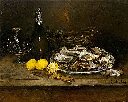 Sample artwork by Edouard-Jacques Dufeu (1840 - 1900), known for landscape painting, influenced by the barbizon school and impressionists - View similar artists and auction records