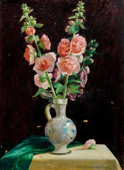 A still life with flowers.
