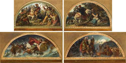 Four designs for the Tellskapelle (Tell's Chapel).