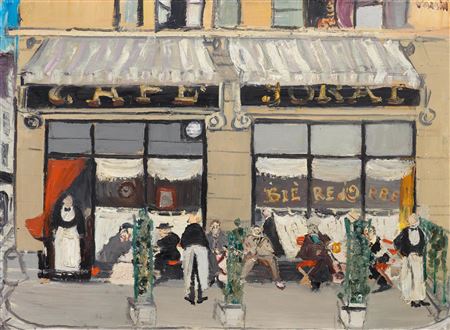 Le Café Jorat. by Willy Guggenheim Varlin - Auction record, sale price, and art valuation. Compare with similar artists and explore comparable artworks.