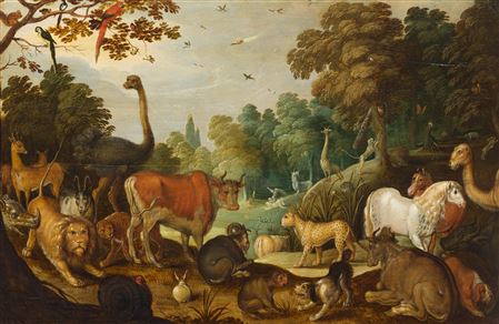 Adam and Eve in Paradise. by Jacob II Savery - Auction record, sale price, and art valuation. Compare with similar artists and explore comparable artworks.