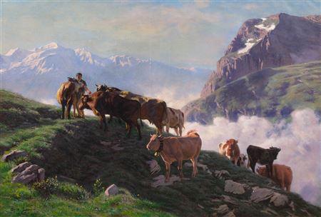 Gardien de vaches dans les montagnes. 1906.
