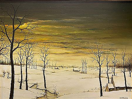 Village under the snow by Paul Magosse - Auction record, sale price, and art valuation. Compare with similar artists and explore comparable artworks.