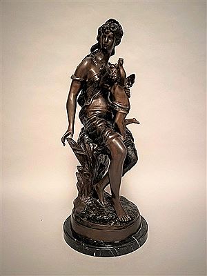 Young woman with cupid