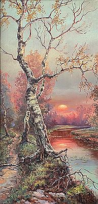 Sunset on the river