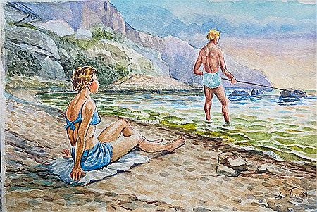 Couple on the Beach,1939