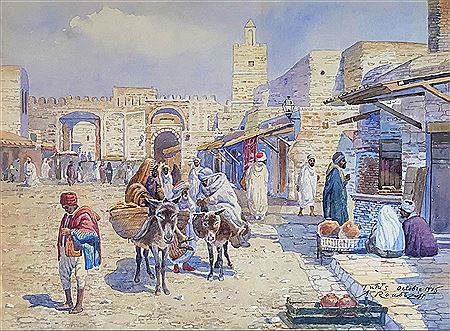 The Return from the Market, Tunis, 1915