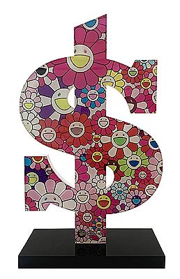 Sculpture Dollar, hommage à Murakami